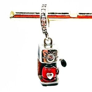 NWOT Sterling silver coffee machine charm, compatible with Pandora moments